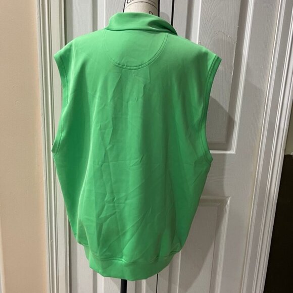 DONALD ROSS VEST PULLOVER PERFORMANCE GREEN LIME 1/4 ZIP UPF50 Sz XL GOLF SPORTY - Picture 6 of 14